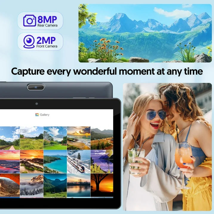 Android 13 Tablet 10 inch Tablet with Keyboard Wireless Mouse Stylus, 4 Core Processor 1280x800 IPS Tablet/4GB RAM 64GB ROM/2MP 8MP Camera Bluetooth WiFi Tablet,2024 Latest Tablet