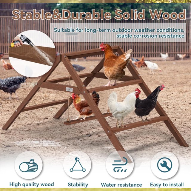 Chicken Roosting Bars for Coop Accessories, Chicken Perches with Swing