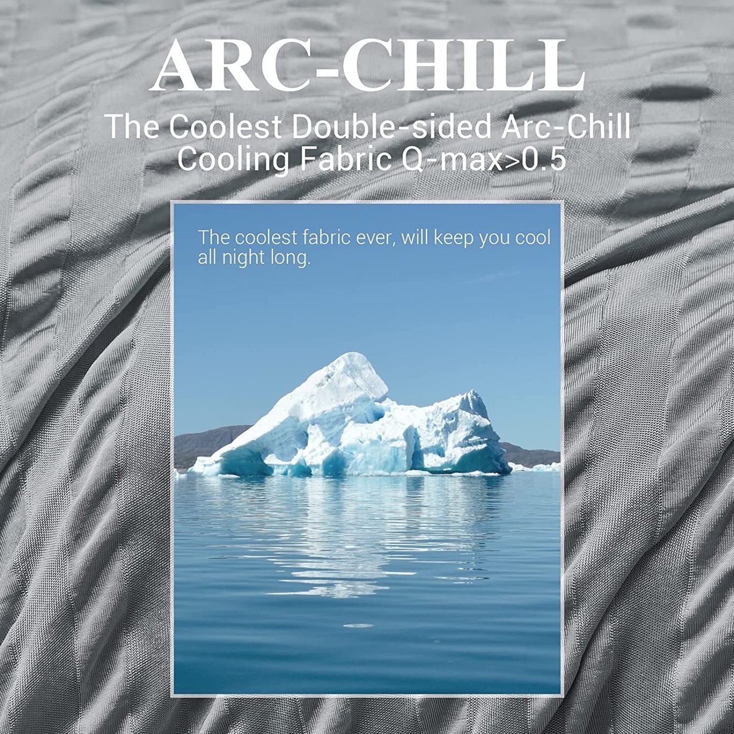Aship Cooling Blanket King Size - Classic Stripe Cold Blanket for Hot Sleepers, Arc-Chill Thin Ice Cooling Summer Blanket to Relieve Night Sweats and Hot Flashes, Gray, 108x90