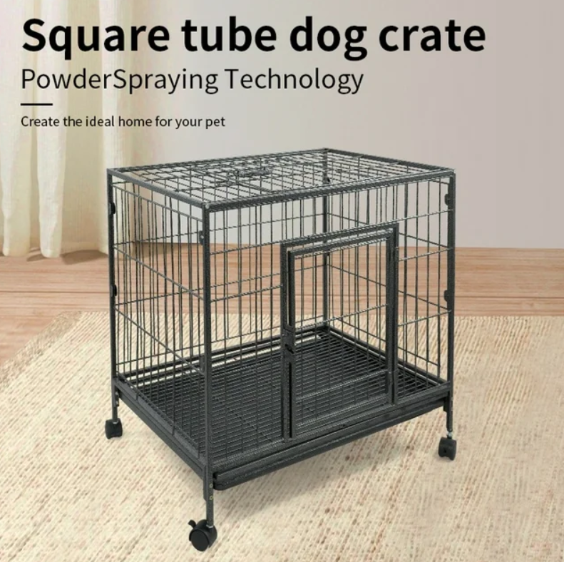 Suchown Dog Crate for Small Dogs, Indoor Dog Kennel with Playpen, Pet Cage, 23.6 L 17 W 23 H