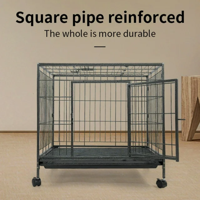 Suchown Dog Crate for Small Dogs, Indoor Dog Kennel with Playpen, Pet Cage, 23.6 L 17 W 23 H