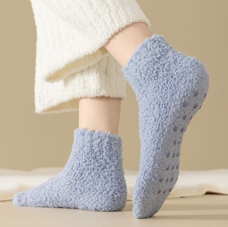 TRANSLINK Women Fuzzy Socks with Non Slip Grip Soft Warm Gift Idea for Her on Holidays Anniversaries