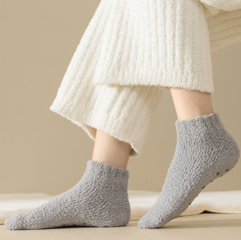 TRANSLINK Women Fuzzy Socks with Non Slip Grip Soft Warm Gift Idea for Her on Holidays Anniversaries