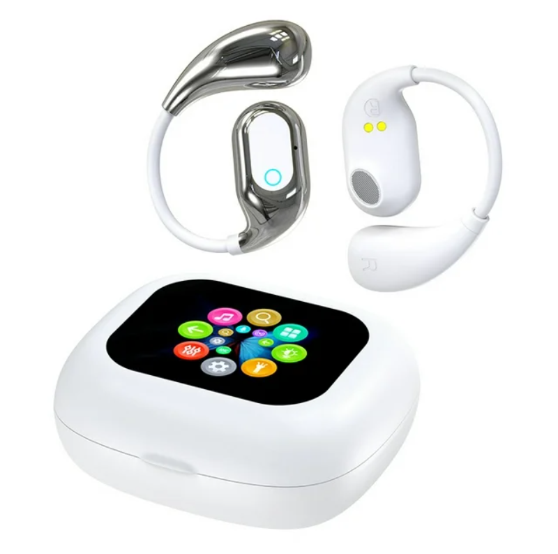 Bluetooth Headphone Sport Bluetooth Earbuds Stereo Deep Bass Over Ear Bud with Earhooks ENC Noise Cancelling Mic IPX7 Waterproof Earphone for Workout/Running