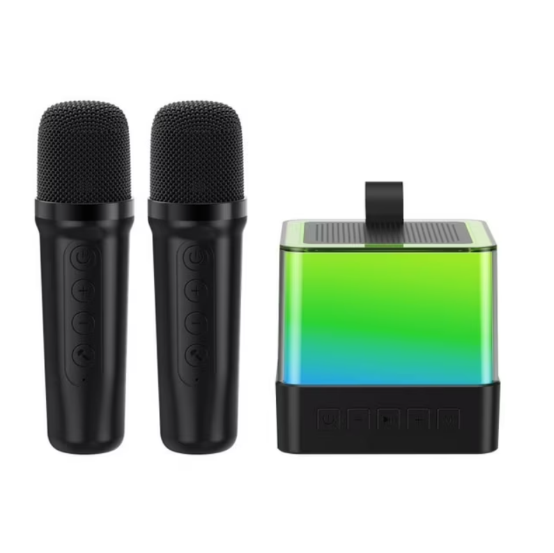 AHANSI Karaoke Machine for Kids Adults,Portable Bluetooth Speaker with 2 Mics Easter Birthday Gifts Toys for Girls Boy (Black)