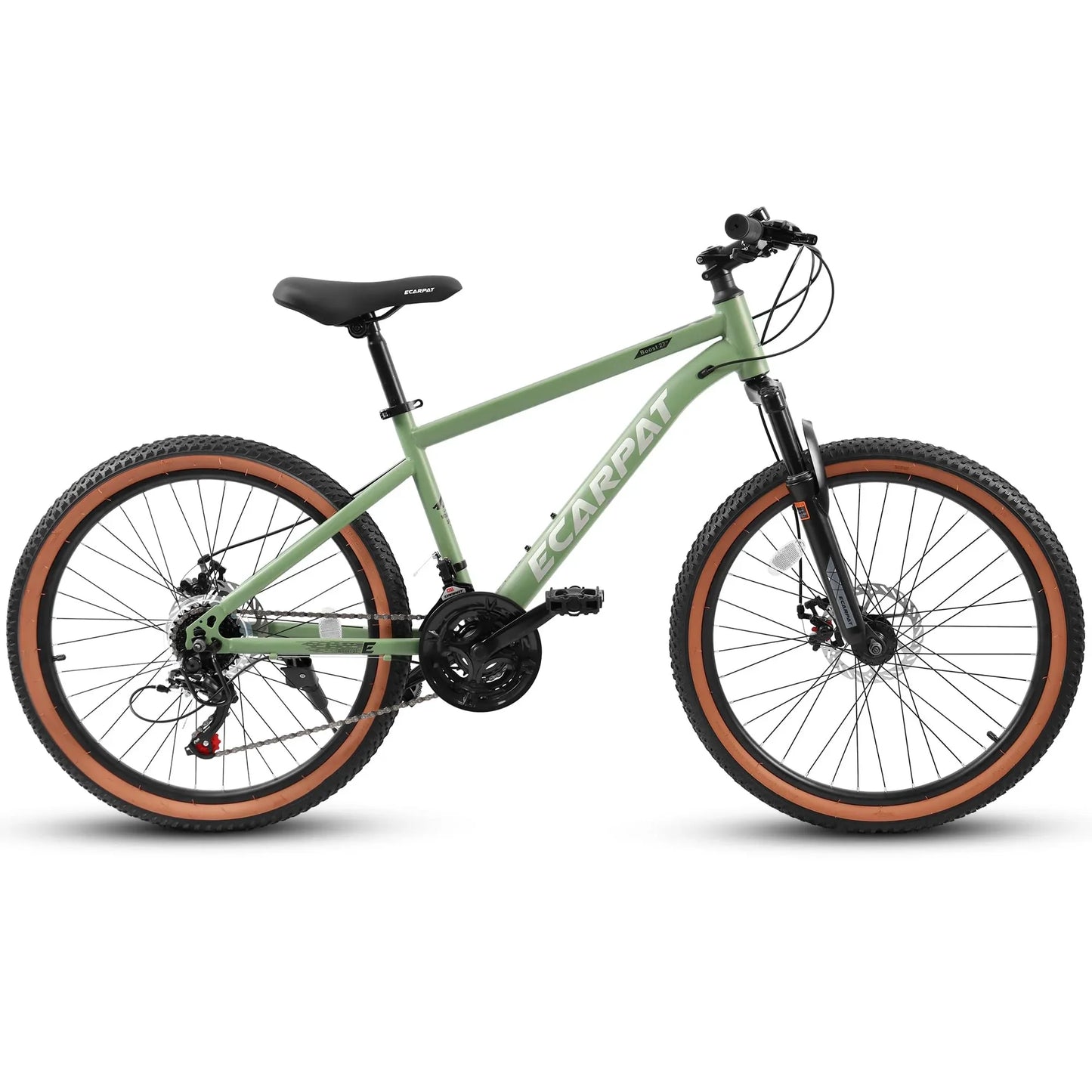 27.5 Inch Mountain Bike for Adults and Teenager, Fits Riders 5 3 5 9 , 21 Speed/High Carbon Steel/Green, Ideal for Commuting and Outdoor Exploration