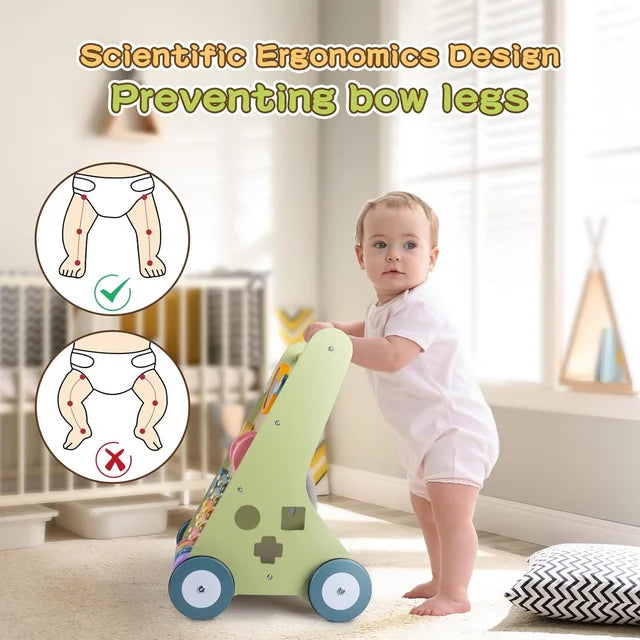 Baby Walker, Baby Push Walker, Montessori Walker Toy, Adjustable Speed Baby Walker for Boys and Girls