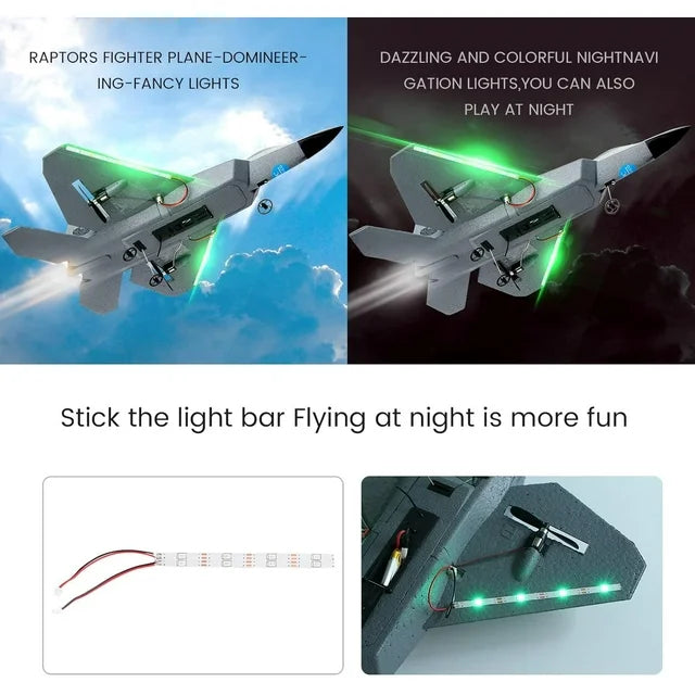 JoyStone F22 Raptor Jet Airplane Model, 2 Channels 2.4 GHz RC Plane Toy, Easy to Fly RC Glider for Kids Boys Girls Adults