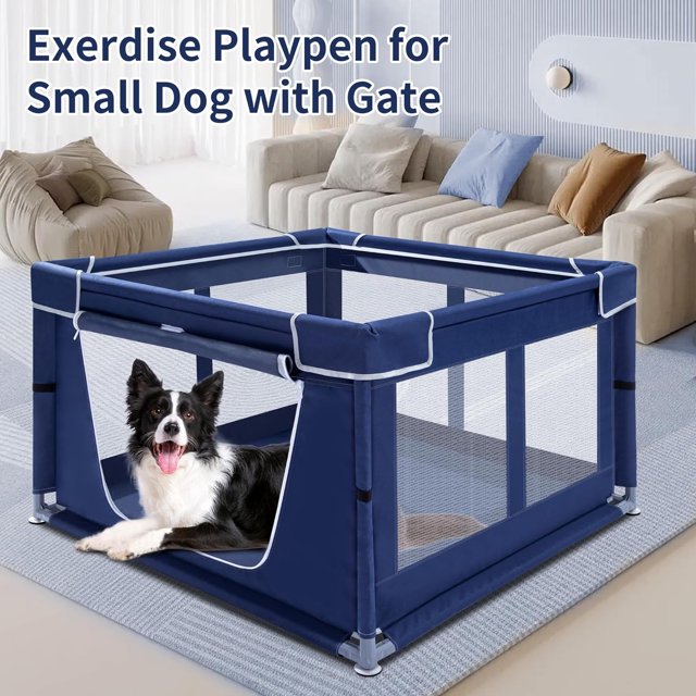 Dog Playpen,Puppy Play Tent with Thickened Fabric, Dog Fence for Indoor