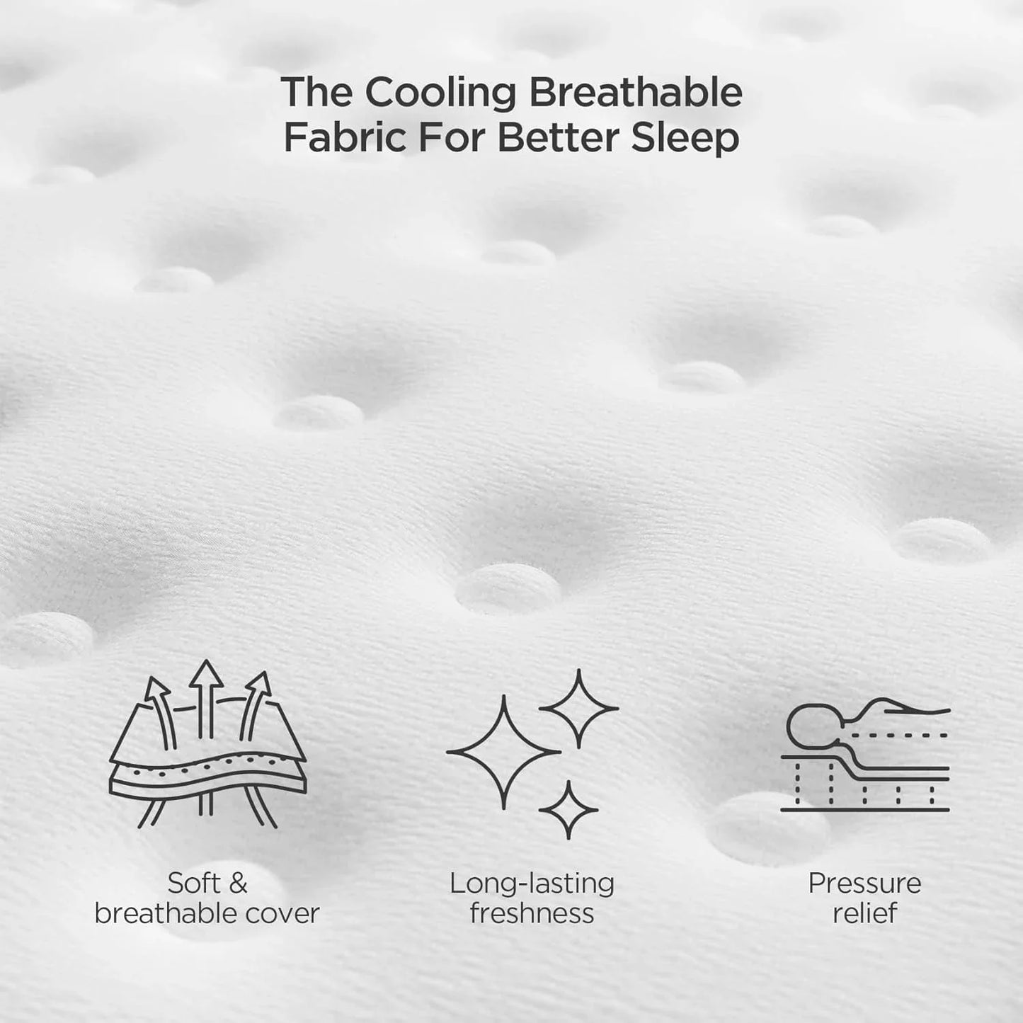 GREOO Queen Mattress in a Box, 12 Inch Hybrid Cooling Gel Memory Foam Mattress, Individually Pocket Coils, Medium Firm, Pressure Relief, CertiPUR-US