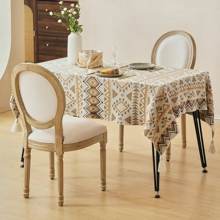 King Louis Back Side Chair Set of 2 French Country Dining Chairs Upholstered Linen Dining Room Chairs,Beige