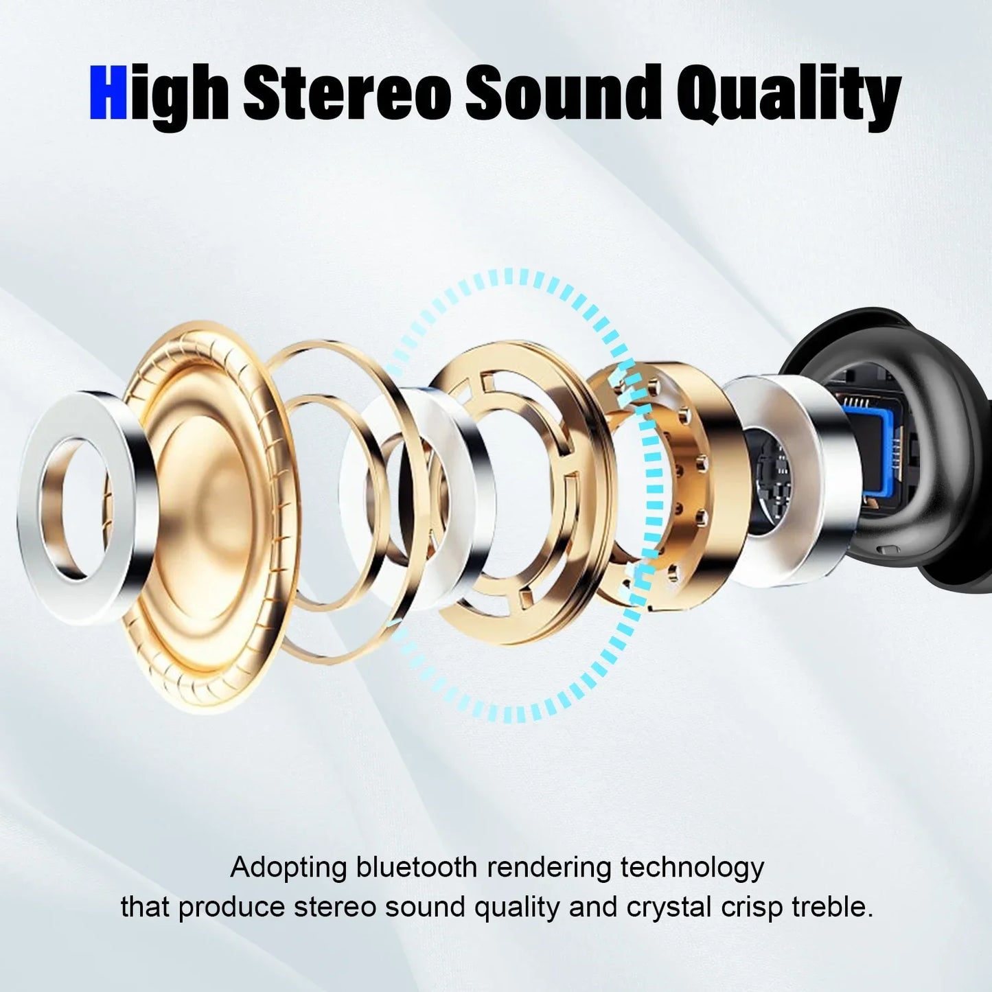 Sleep Headphones, Noise Cancelling Wireless Earphones for Side Sleepers, Bluetooth 5.4 in Ear Light Weight Sleep Earbuds, 47H Playtime Clear Calls Earphones for Sleeping, Exercise, Working, Hiking