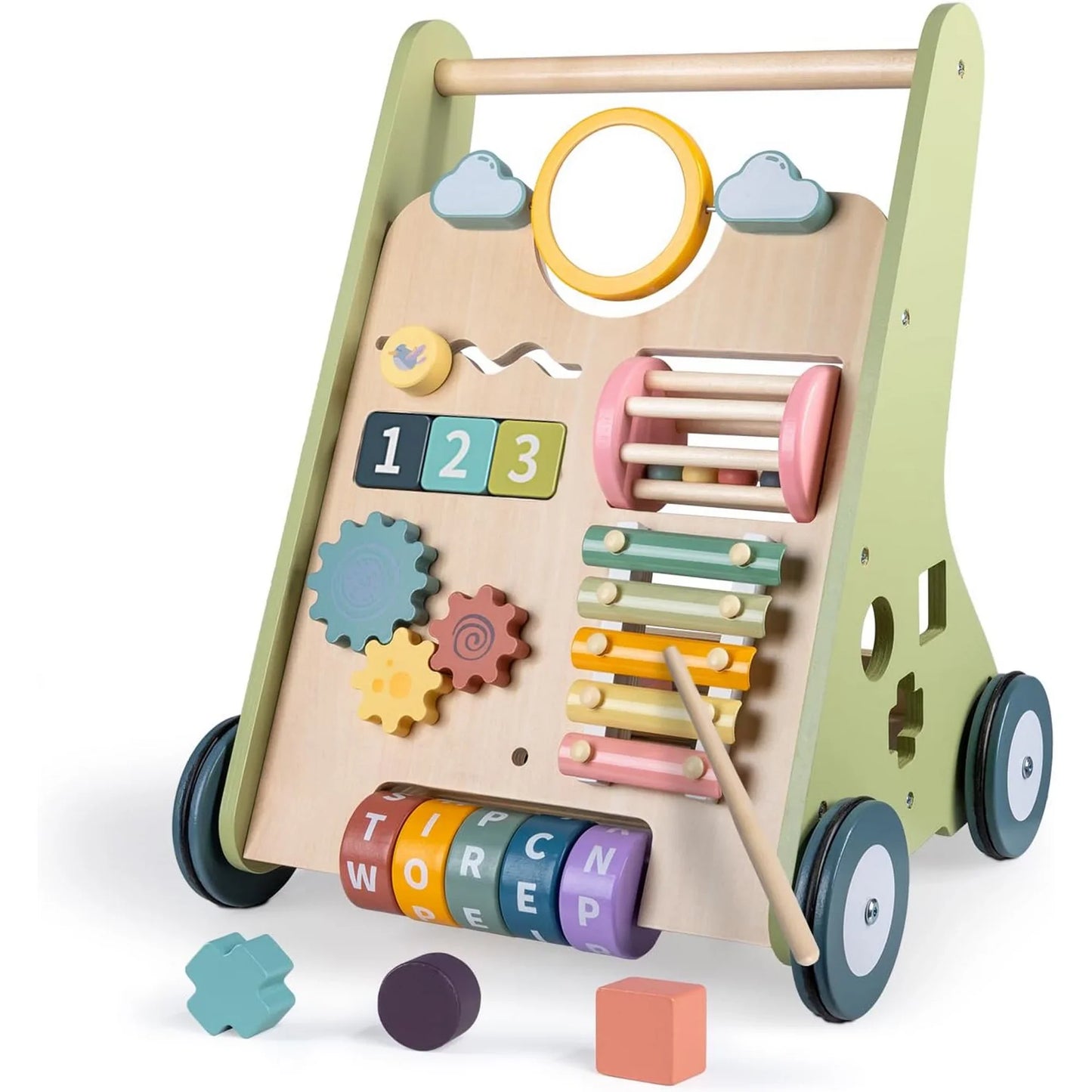 Baby Walker, Baby Push Walker, Montessori Walker Toy, Adjustable Speed Baby Walker for Boys and Girls