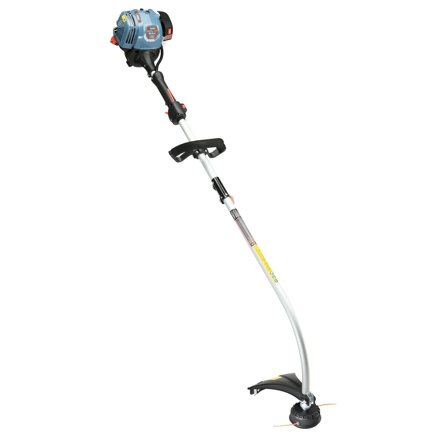 Senix 4 Cycle 26.5cc Trimmer with Curved Shaft Attachments, Model 4QL