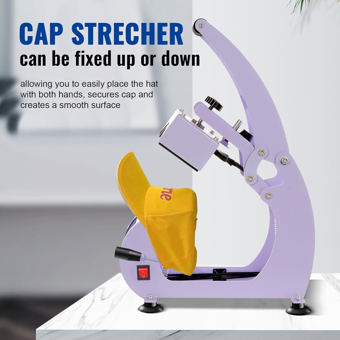 GOCHIFIX Hat Heat Press Machine for Caps,Timer Auto Starter, Hat Heat Press with 2 Platens
