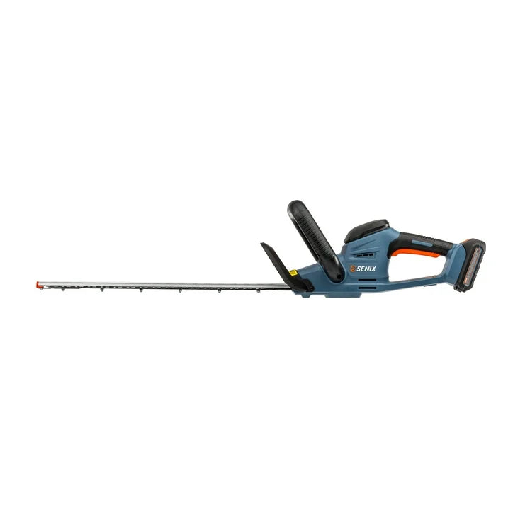 SENIX 20 Volt Max 18 Inch Cordless Hedge Trimmer, Double Sided Dual Action Blades, 3/4 Cutting Capacity (Battery and Charger Included) HTX2 M