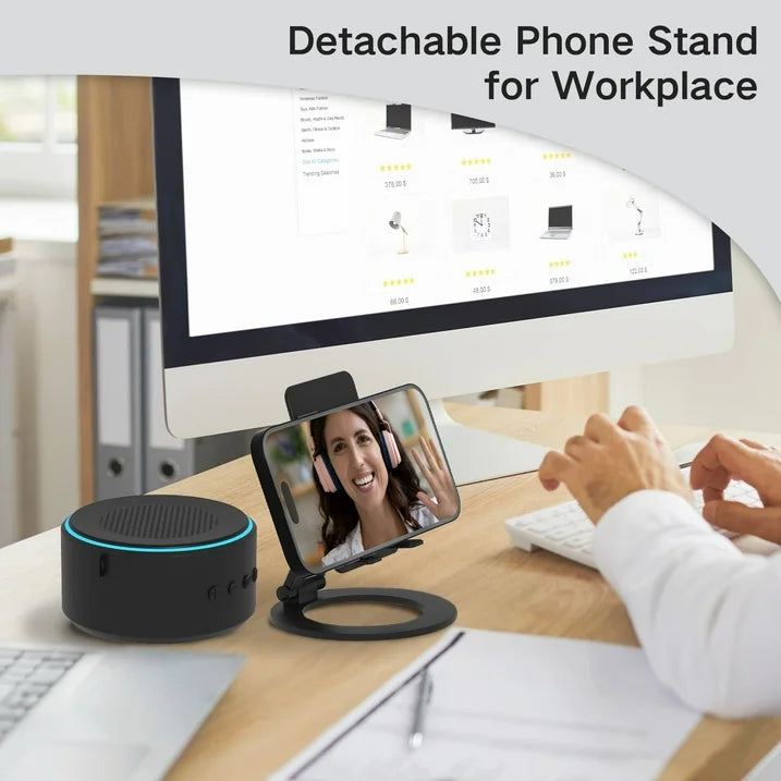 Detachable Cell Phone Stand with Wireless Bluetooth Speaker, Gifts for Men Dad Husband Birthday from Daughter Son Wife, White Noise Sound Machine, Anniversary Him Gifts, Tech Gadgets for Fathers