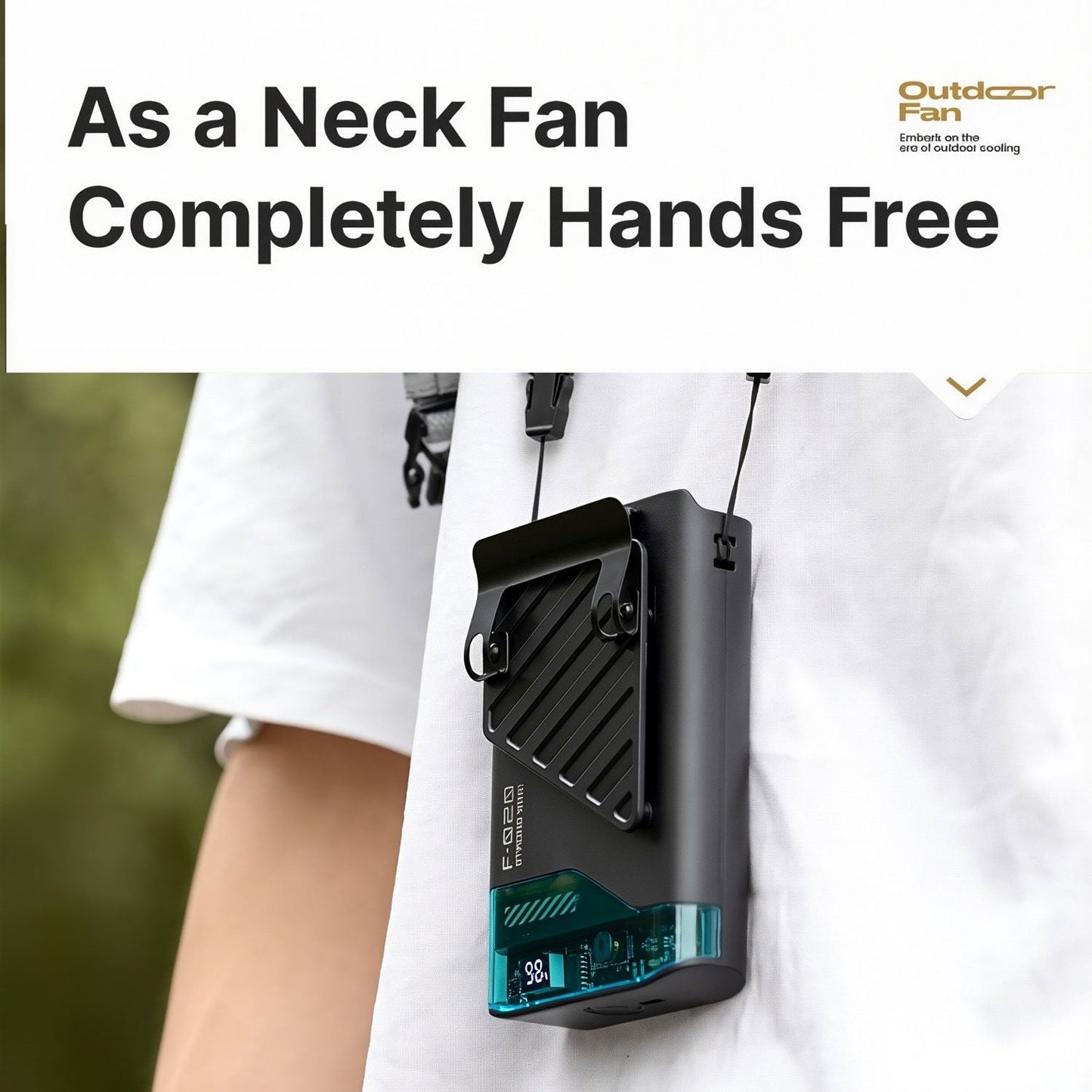 Portable Fan,5-Speed 10000RPM Strong Airflow,Personal Waist Fan with LED Display&40H Runtime,Hands-Free Hanging Neck Fan(Black)