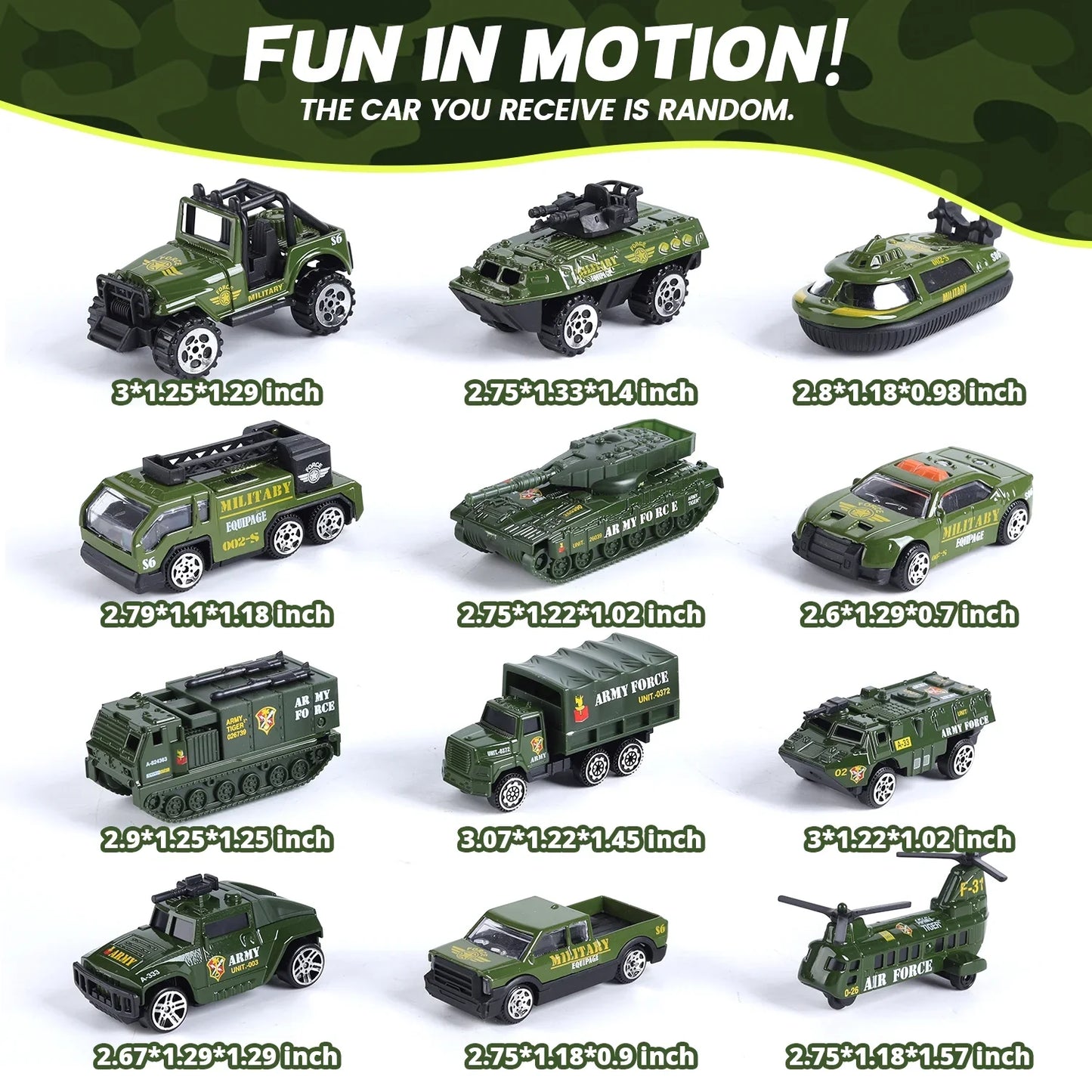 JoyStone 33 in 1 Military Truck Toy, Green Army Toy Set with Soldiers and Roadblocks, Mini Battle Truck Toy in Carrier Truck with Lights and Sounds, Gift for Toddler Boys Aged 3+
