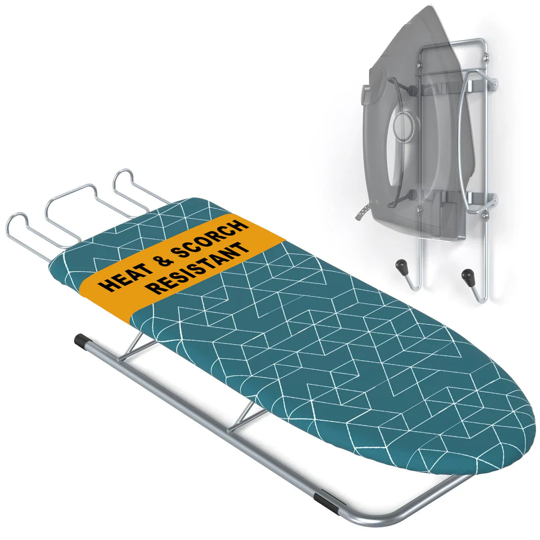 Foldable Table Top Ironing Board with Iron Rest