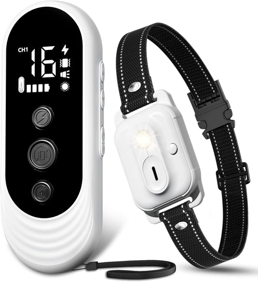 Dog Training Collar with Remote, 3300ft Range Shock Collar for Small, Medium, Large Dogs (8–120 lbs), IPX7 Waterproof, Rechargeable, with Beep, Vibration, Safe Shock & Light Modes