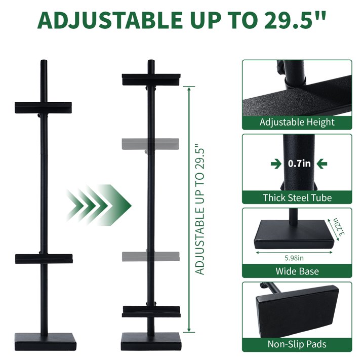 Goobetter Adjustable Tabletop Easel Stand for Picture Frames up to 28" - Picture Stands for Display- Picture Frame Stand for Art, Signs, or Photos - Black