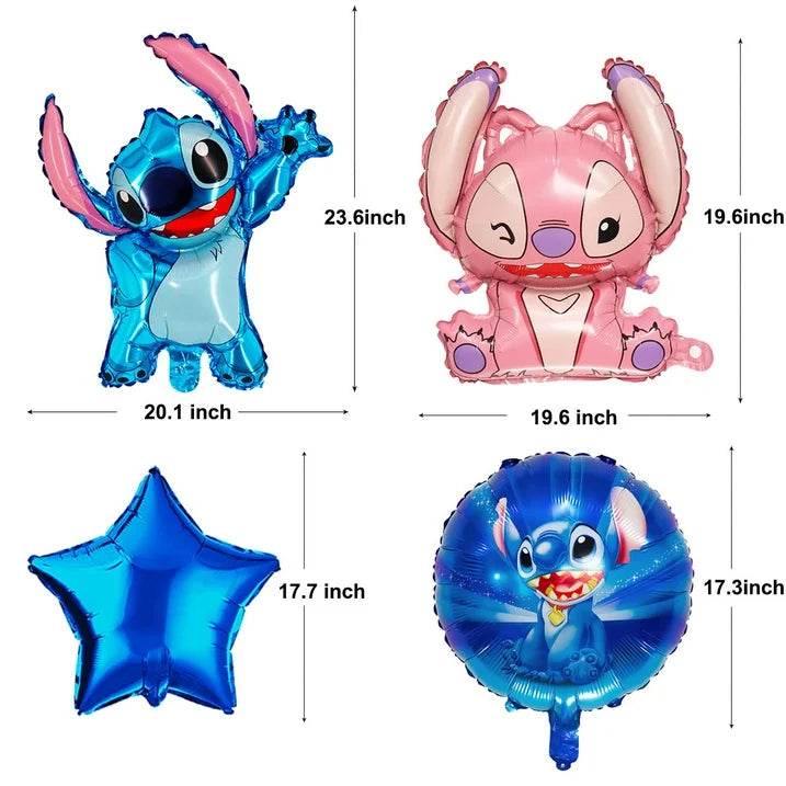 Stitch Birthday Party Supplies, 10Pcs Foil Balloons for Party Decorations