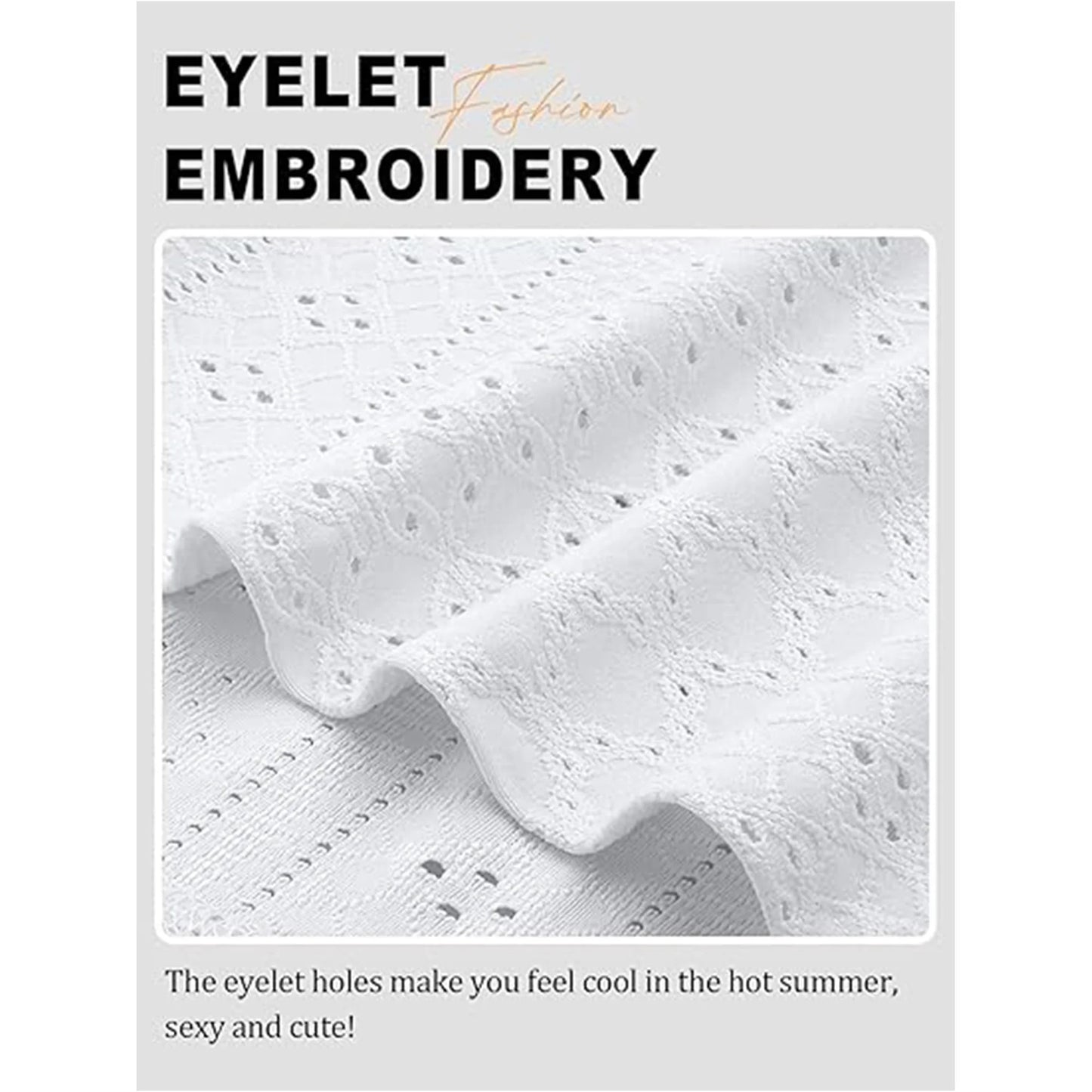TEMOFON Womens Tops Eyelet Embroidery Summer Spring Crewneck Casual Short Sleeve Blouse Trendy T Shirts for Womens Clothes Trendy Shirts Tunic Tops