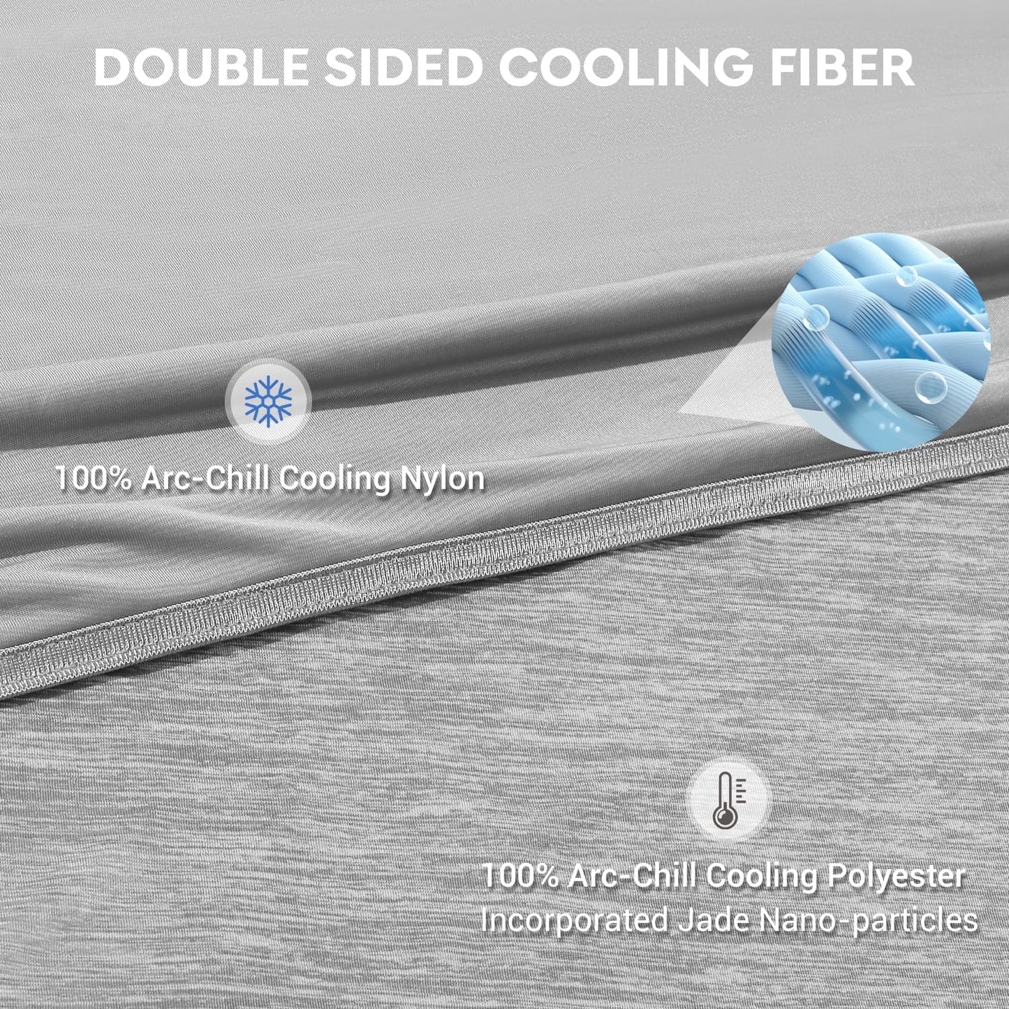 Aship Cooling Blanket Queen, QMAX 0.5 Arc Chill Cooling Technology Soft Breathable Double-Sided Summer Blankets for Beds - Gray 79x86