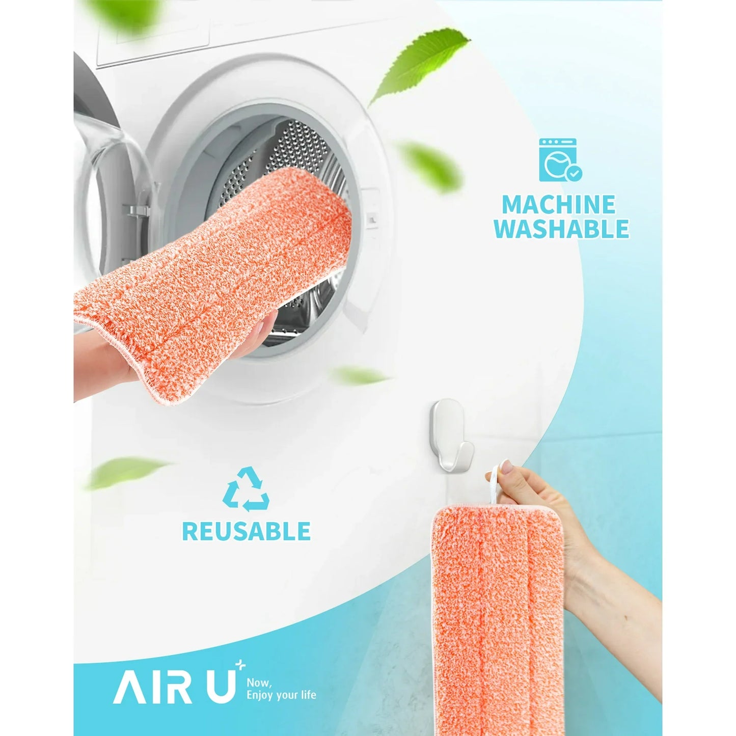 Power Scrubbing Reusable Mop Pads for Swiffer WetJet Mops (6 Pack), Wet Jet Refills, Washable Microfiber Mop Pads for Floor Cleaning Wet Dry Use