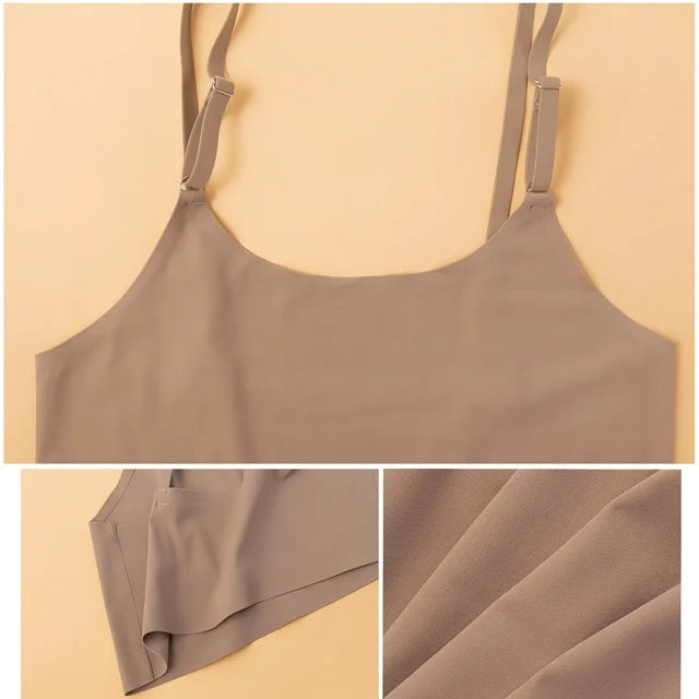 3PCS Women's Bralettes Cami Bras Unpadded Wireless Seamless Bra Unlined Comfort Sleeping Bra for Girls Women L