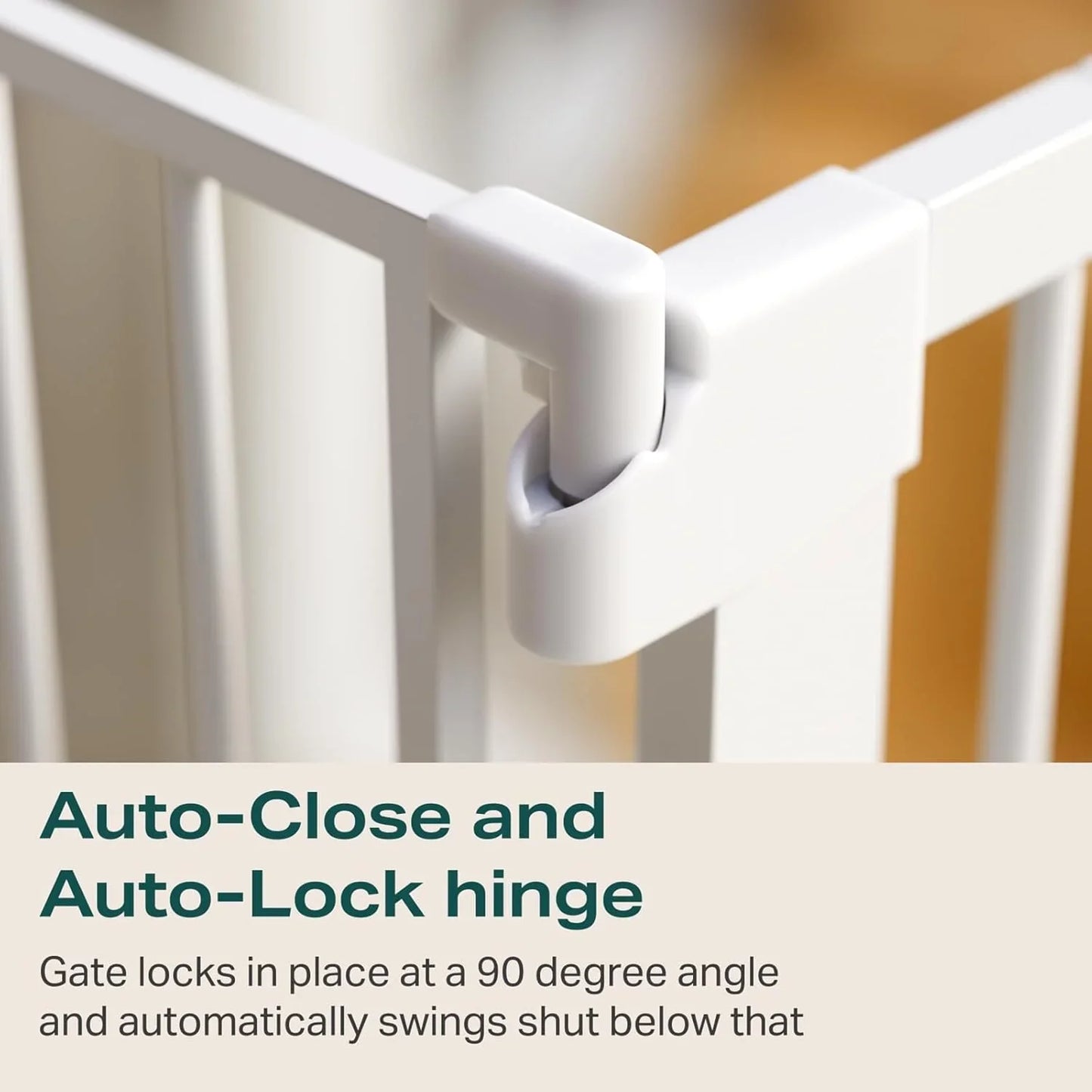 Baby Gate, 38.5-Inch Wide Walk Thru Baby Gate, Includes 6-Inch Extension Kit, Pressure Mount Kit, Wall Cups