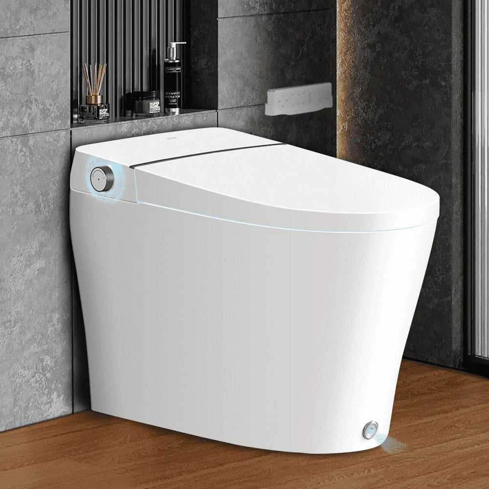 EPLO Smart Toilet Bidet Tankless, Auto Open/Close Lid, Elongated Dual Flush One Piece Toilet