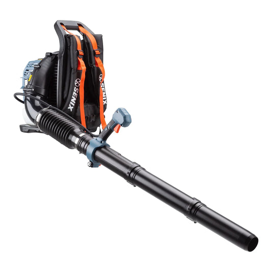 SENIX High Power 49cc Four Cycle Gas Powered Leaf Blower, Up to 600 CFM and 200 MPH, BLB4QL M