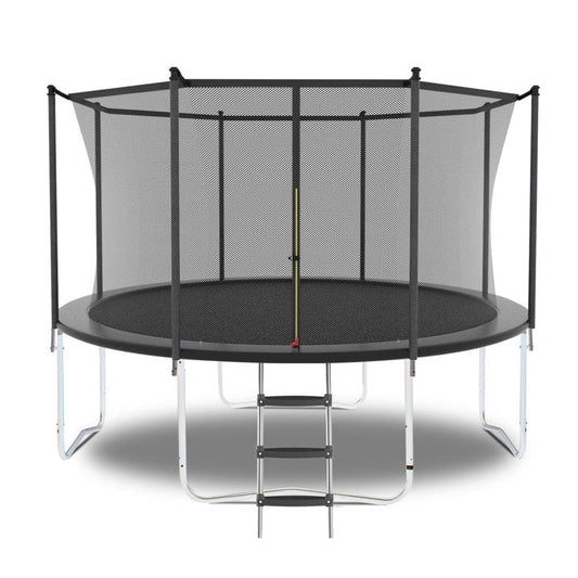 SHINPT 10FT Outdoor Trampoline with Enclosure Net and Ladder, Recreational Trampolines for Kids and Adults, Heavy Duty Jumping Mat and Spring Cover Padding, ASTM Approval