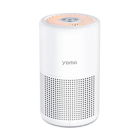 YOMA Air Purifiers for Bedroom True HEPA Air Filter, Quiet Air Cleaner With Night Light,Portable Small Air Purifier for Home, Office, Living Room