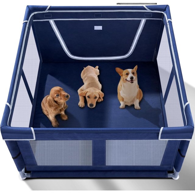 Dog Playpen,Puppy Play Tent with Thickened Fabric, Dog Fence for Indoor