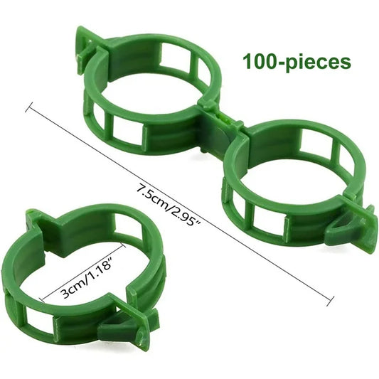 180PCS Plant Support Clips Set, 100pcs Trellis Clips, 40pcs Garden Clips, 40pcs Orchid Clips, Vine Support Clip for Climbing Plants Tomato Grape Vegetables Plant Fixing