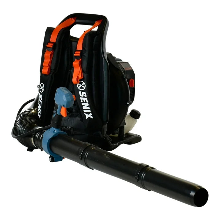 SENIX High Power 49cc Four Cycle Gas Powered Leaf Blower, Up to 600 CFM and 200 MPH, BLB4QL M