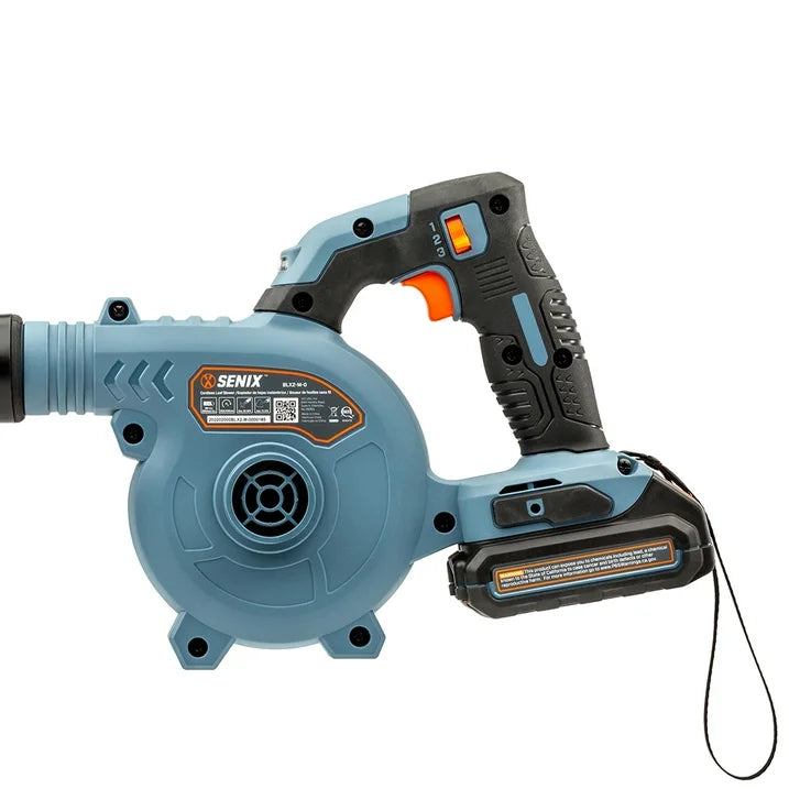 Senix 20V Cordless Jobsite Leaf Blower, 180 MPH at 75 CFM