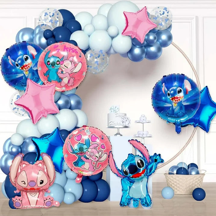 Stitch Birthday Party Supplies, 10Pcs Foil Balloons for Party Decorations